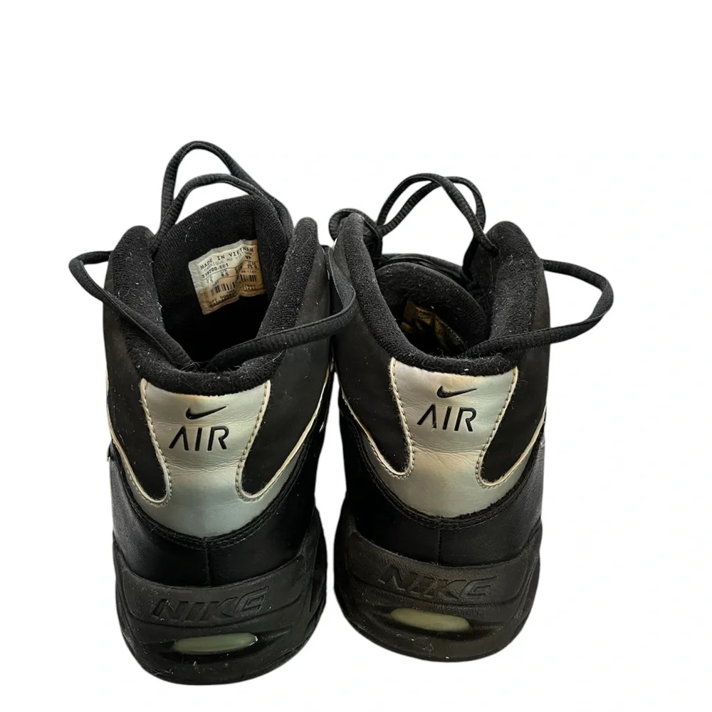 NIKE AIR‎ BASKETBALL HIGH TOP BLACK/GRAY ATHLETIC SHOE SIZE 7.5 PREOWNED